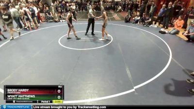 152 lbs Cons. Round 2 - Wyatt Matthews, Lake City High School vs Brody Hardy, Frenchtown