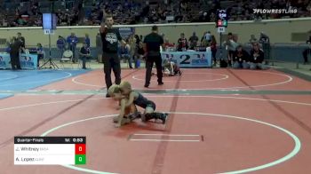 40 lbs Quarterfinal - Jude Whitney, ERC4 vs Adrien Lopez, Clinton Youth Wrestling
