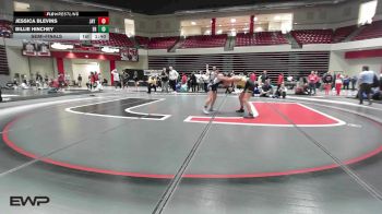 155 lbs Semifinal - Jessica Blevins, Jay HS vs Billie Hinchey, El Reno HS Girls
