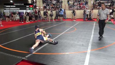 125_B lbs Round Of 32 - Owen Moss, South Fayette vs Jack Simmington, Great Valley