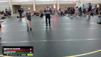 64 lbs Round 3 (6 Team) - Brooklyn Stauffer, Ares vs Bayden Evans, Dundee WC