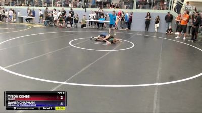 67 lbs Quarterfinal - Xavier Chapman, Mid Valley Wrestling Club vs Tyson Combs, Alaska