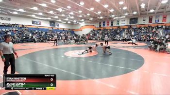 165 lbs Cons. Round 4 - Ryan Whitten, Otterbein University vs Jared Gumila, North Central (IL)