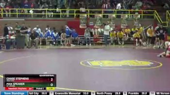 138 lbs Quarterfinal - Chase Stephens, Tell City vs Max Speaker, St. Xavier