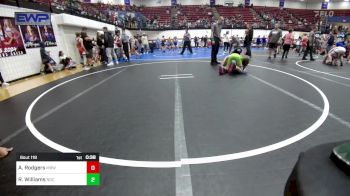 100 lbs Consi Of 8 #2 - Ayden Rodgers, Mustang Bronco Wrestling Club vs Riley Williams, Norman Grappling Club