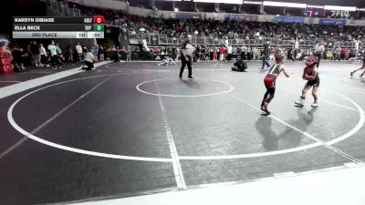 43 lbs 3rd Place - Karsyn Dibiase, Gulf Coast WC vs Ella Beck, Top Rank Hammers
