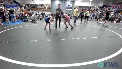 67 lbs Rr Rnd 2 - Kendel Miles, Tecumseh Youth Wrestling vs Emerly Pretty Bear, Harrah Little League Wrestling