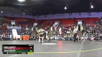 152 lbs Quarterfinals (8 Team) - Aden Barrett, Hudson Area HS vs Philip Rigling, Pine River Area HS