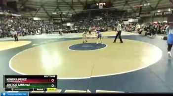 Girls 115 lbs Cons. Round 4 - Justice Sanchez, Pasco (Girls) vs Kendra Perez, Toppenish (Girls)