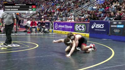 121 lbs 7th Place - Preston Bubash, Elizabeth Forward vs Tyden Shuman, Berks Catholic