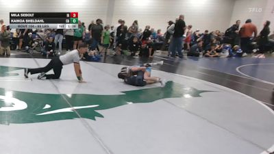 65 lbs Round Of 32 - Mila Sebolt, IA vs Kainoa Sheldahl, CA