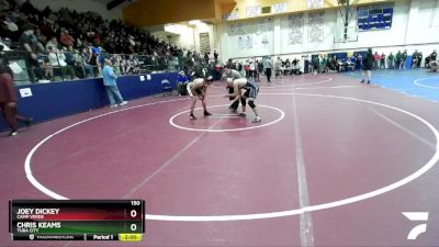 150 lbs Round 3 - Joey Dickey, Camp Verde vs Chris Keams, Tuba City