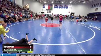 119-127 lbs Cons. Round 1 - Kate Breuer, Sage Valley Jr High vs Alyssa Hunter, Newcastle Middle School (Calves)