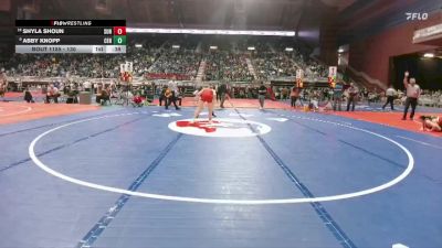 130 lbs Cons. Round 1 - Shyla Shoun, Sundance vs Abby Knopp, Cheyenne Central