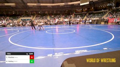 70 lbs Consi Of 8 #1 - Collin Roeber, Siouxland Wrestling Academy vs Kaisen Kelley, Pryor Tigers