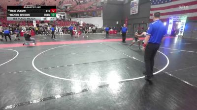 150 lbs 1st Place Match - Daniel Woods, Toss Em Up Wrestling Academy vs Reid Olson, Maverick Training Center