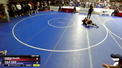 92 lbs Quarterfinal - Adrian Falcon, California vs Philip Davis, Chabot Gladiator Wrestling