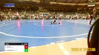 76 lbs Consi Of 16 #2 - Kason Wolfe, Keystone Wrestling Club vs Mack McKenna, Pursuit Wrestling Academy