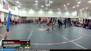 70 lbs 7th Place Match - Makaylon Mcwherter, Whiteland Wrestling Club vs Lexie Kellems, Indiana
