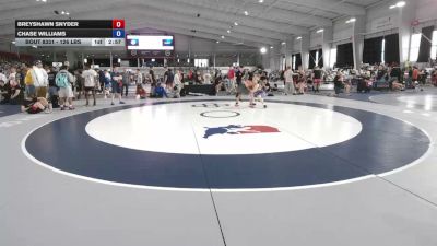126 lbs Cons. Sub-quarters - Breyshawn Snyder vs Chase Williams