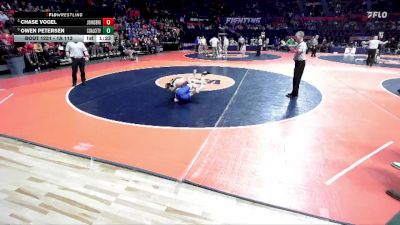 1A 113 lbs Cons. Round 2 - Owen Petersen, Coal City vs Chase Vogel, Johnsburg