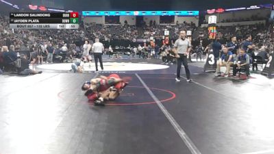 132 lbs Consi Of 16 #2 - Landon Salindong, Durham (NS) vs Jayden Plata, Downey (SS)