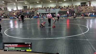 58 lbs Quarterfinal - Emily Parker, Cumberland Co Youth Wrestling vs Hadleigh Ramsey, Whitwell Wrestling Club