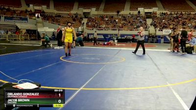 D3-215 lbs Champ. Round 1 - Orlando Gonzalez, Salpointe Catholic vs Jacob Brown, Saguaro