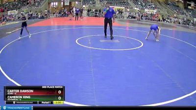 108 lbs Placement (4 Team) - Cameron King, Sutherlin vs Carter Dawson, Glide