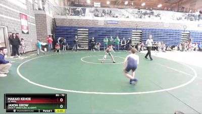 70 lbs Cons. Round 1 - Jaxon Grow, Legacy Wrestling Academy vs Makaio Kehoe, Lil Mavs