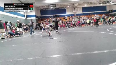 65 lbs Quarterfinal - Austin Davis, Carolina Reapers vs Hayden Chrobocinski, Cobra Wrestling Club