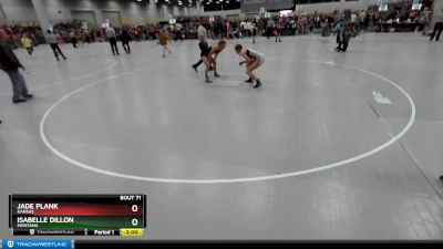 120 lbs Champ. Round 1 - Jade Plank, Kansas vs Isabelle Dillon, Montana