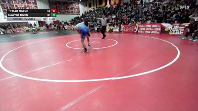 132 lbs Champ. Round 2 - Tyler Mason, La Mirada vs Slayter Teves, MoanaLua
