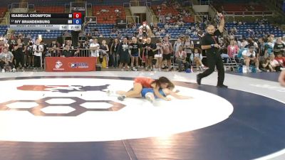 115 lbs Cons. Rd Of 16 - Isabella Crompton, Michigan vs Ivy Brandenburg, Minnesota