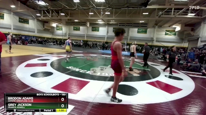 150 lbs Quarterfinal - Brodon Adams, Coyote Wrestling Club vs Grey