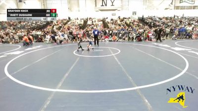 41 lbs Champ. Round 1 - Rhett Dusharm, Gouverneur Wrestling Club vs Brayden Knox, Journeymen Wrestling Club