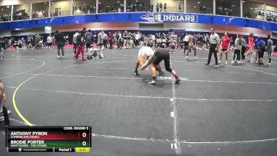 174 lbs Cons. Round 5 - Brodie Porter, Unattached - The Citadel vs Anthony Pyron, Cumberland (Tenn.)