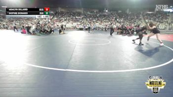 G6A-140 lbs Quarterfinal - Adalyn Dillard, MUSTANG (Girls) vs Sophie Donaho, BROKEN ARROW (Girls)