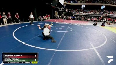 6A 150 lbs Quarterfinal - Kolten Oborny, Conroe Woodlands College Park vs Anthony Jennings, Houston Clear Lake