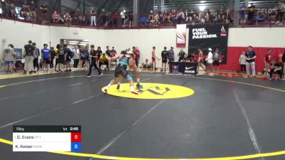 70 kg Round Of 128 - Dylan Evans, Pittsburgh Wrestling Club vs Kaden Keiser, Boone RTC