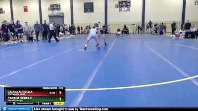 125 lbs Champ. Round 1 - Carter Schulz, UW-Eau Claire vs Carlo Arreola, Southwest State