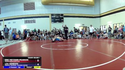 100 lbs Champ. Round 1 - Eric Metzger-Pearson, Techie Wrestling Club vs Lou Keneson, Midwest Regional Training Center