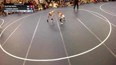 75 lbs Cons. Semis - Clayten White, Bison Wrestling Club vs Connor Krech, Pinnacle