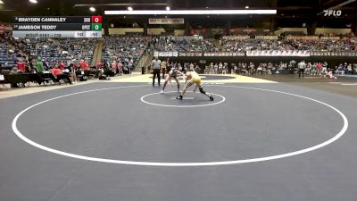 138 lbs Cons. Round 1 - Jameson Teddy, Overland Park-St. Thomas Aquinas HS vs Brayden Cannaley, Spring Hill HS