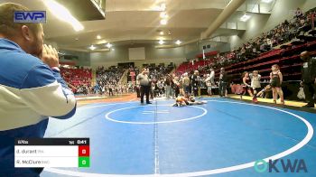 67 lbs Semifinal - Dash Durant, Pin-King All Stars vs Riley McClure, Berryhill Wrestling Club