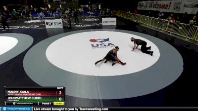 84 lbs Cons. Round 5 - JohnMatthew Curiel, California vs Manny Ayala, Valley Vandals Wrestling Club