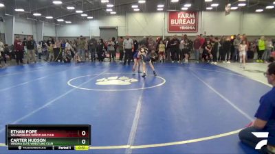 63 lbs Cons. Round 4 - Ethan Pope, Williamsburg Wrestling Club vs Carter Hudson, Virginia Elite Wrestling Club