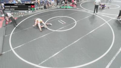 126 lbs Semifinal - Daniel Viveros, Costa Training Center vs Lenix Ortiz, Pounders Wrestling Club