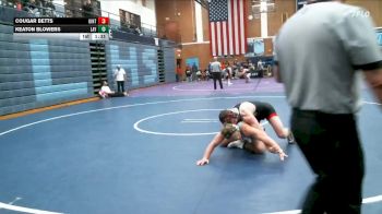 150 lbs Cons. Round 2 - Cougar Betts, Uintah vs Keaton Blowers, Layton