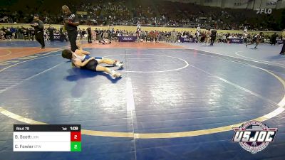 86 lbs Quarterfinal - Brody Scott, Lions Wrestling Academy vs Colby Fowler, Eagle Fang Wrestling